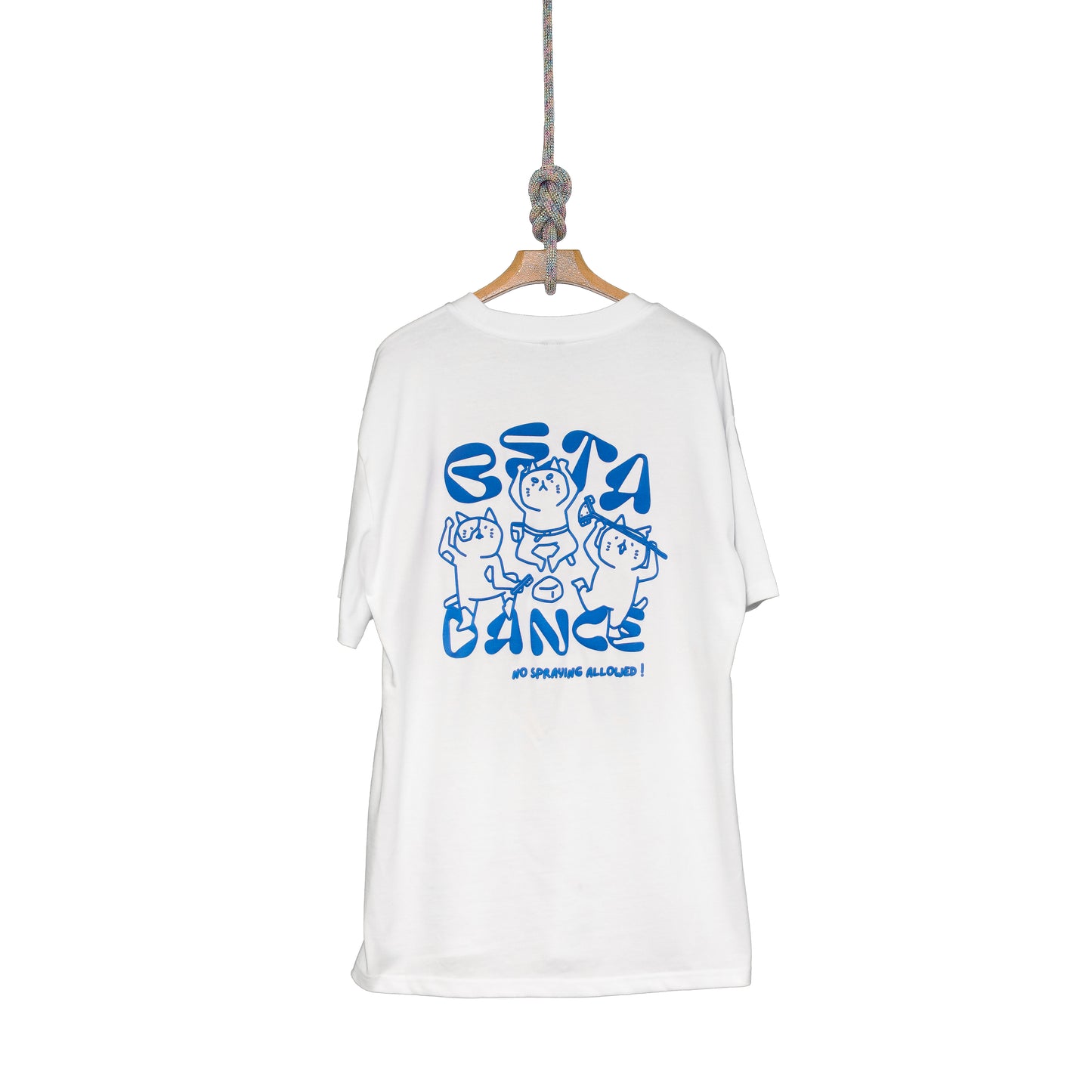 Beta Dance Puff Print Heavy Boxy Tee - White