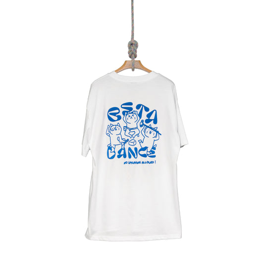 Beta Dance Puff Print Heavy Boxy Tee - White