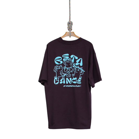 Beta Dance Puff Print Heavy Boxy Tee - Plum