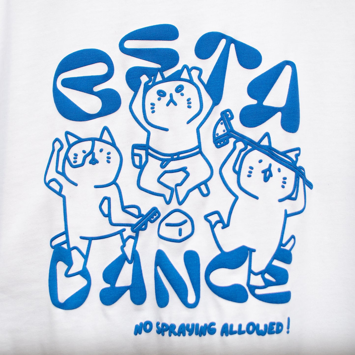 Beta Dance Puff Print Heavy Boxy Tee - White
