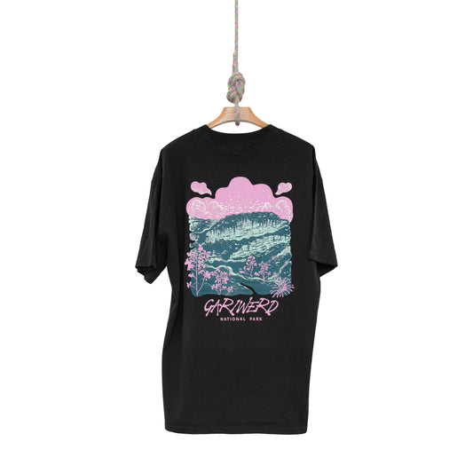 Gariwerd/Grampians Heavy Boxy Tee - Faded Black