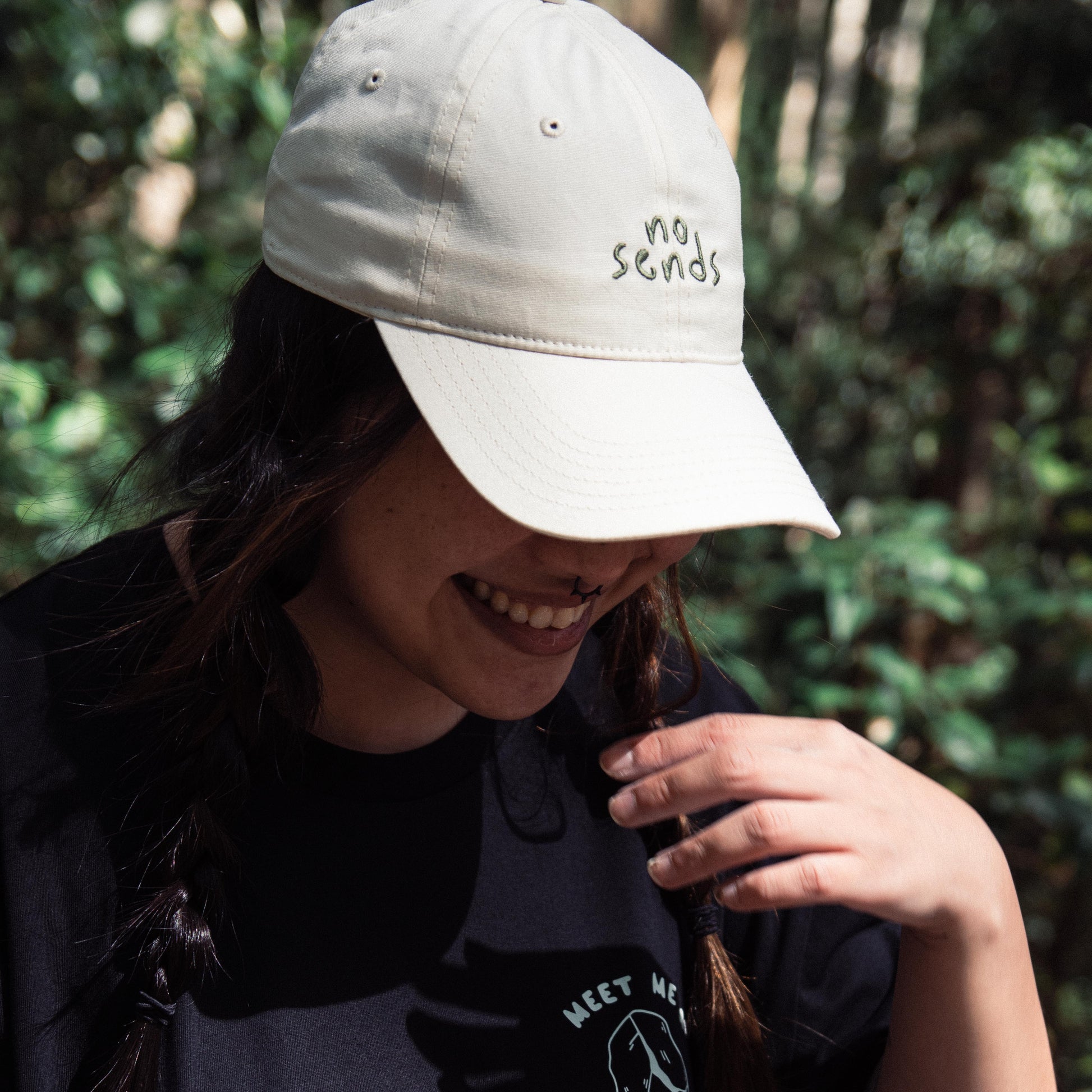 no sends climbing  hat