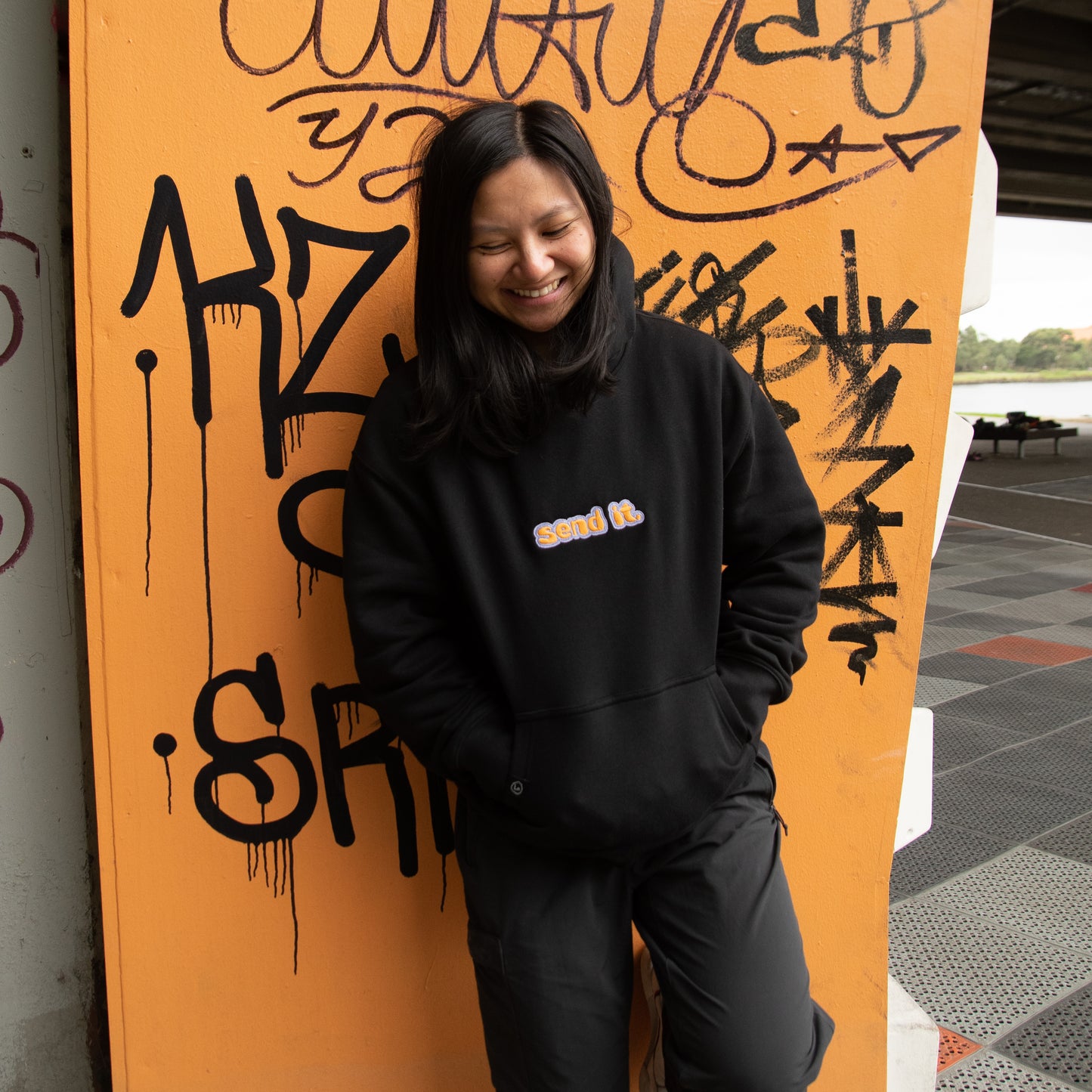 send it climbing hoodie