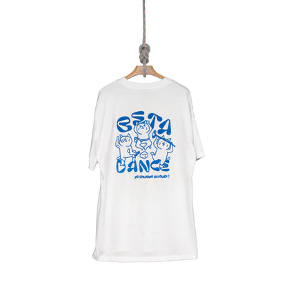 Beta Dance Puff Print Heavy Boxy Tee - White v2