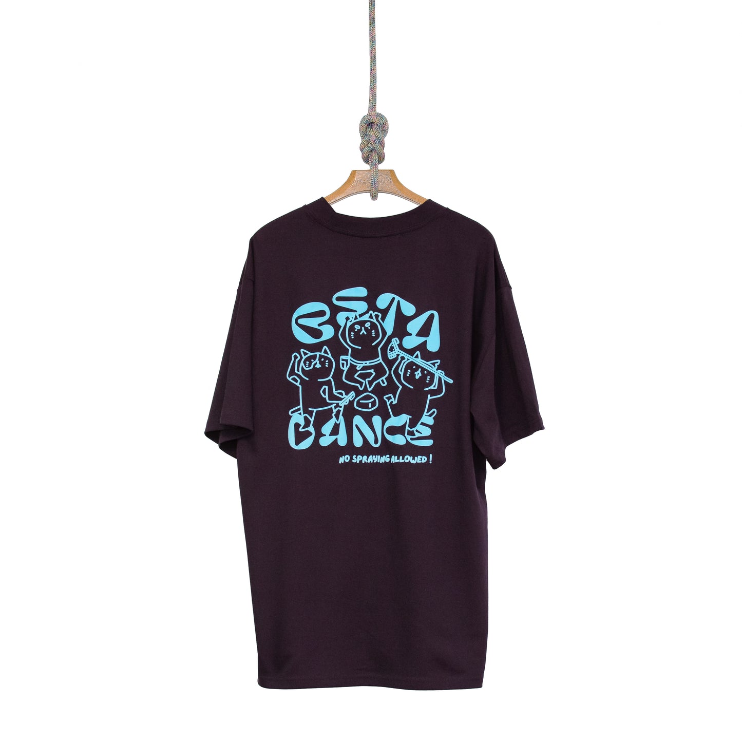 Beta Dance Puff Print Heavy Boxy Tee - Plum v2