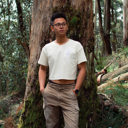 injured climbers club climbing cropped shirt